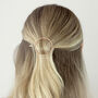 Handmade Brass Hair Slide Circle, thumbnail 2 of 6