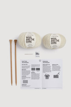 Easy Handmade Hat Knitting Kit, 3 of 4