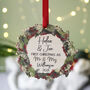 Mr And Mrs First Christmas Hanging Decoration, thumbnail 7 of 7