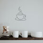 Coffee Cup Minimalist Wire Wall Art, thumbnail 1 of 5