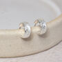 Sterling Silver Mini Huggie Lace Hoop Earrings, thumbnail 1 of 3