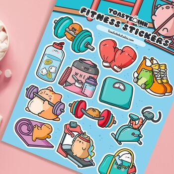 Fitness Sticker Sheet | Cute Stickers, 4 of 5