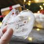 Merry Christmas In Memory Feather Christmas Bauble, thumbnail 1 of 9