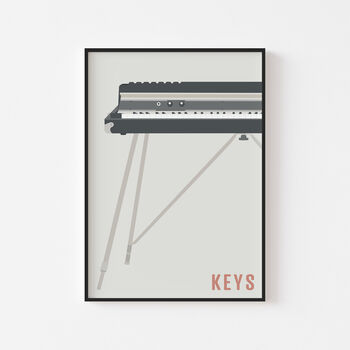 Electric Piano Print | Keyboard Music Poster, 4 of 11