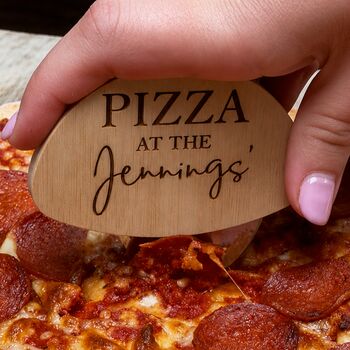 Personalised Wooden Family Pizza Board Paddle, 3 of 5