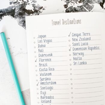 Personalised Travel Journal | Passport Stamps, 6 of 9