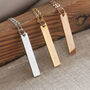 Word Vertical Bar Engraved Necklace, thumbnail 1 of 10