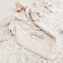 Personalised Knitted Baby Blanket 100% Cotton, thumbnail 2 of 10
