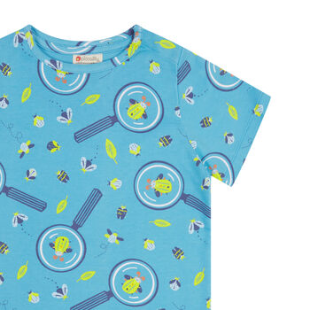 Kids Unisex T Shirt | Blue Bug Explorer | Organic, 2 of 2