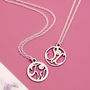 Sterling Silver Double Pierced Initial Pendant, thumbnail 7 of 9