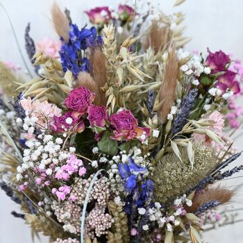 Wedding Dried Flower Bouquet Meadow Mixed Left, 2 of 5