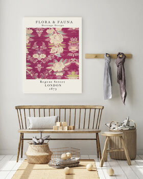 Vintage Flower Textile Art Print, 3 of 3