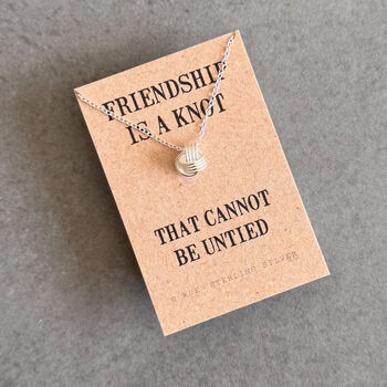 Friendship Knot Sterling Silver Necklace, 2 of 12