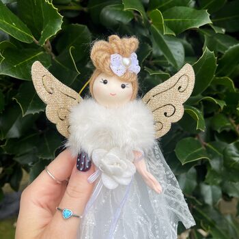Sparkle White Fairy Christmas Decoration, 3 of 4