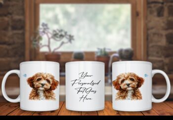 Personalised Cavapoo Dog Hearts Pet Gift Mug, 2 of 2