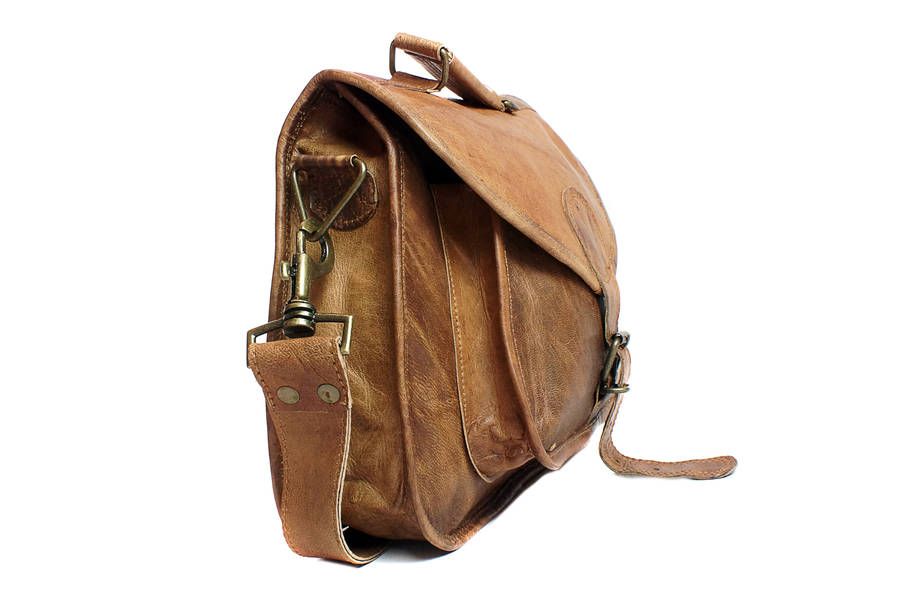 brown tan leather saddle cross body bag handbag womens by what daisy did | www.bagssaleusa.com/product-category/classic-bags/