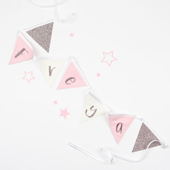 Personalised Rose Gold Bunting Gift Set, 7 of 9