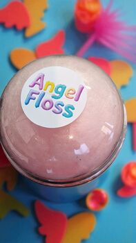 Set Of Six Angel Pink Candy Floss Cup With Straw And Topp, 3 of 7
