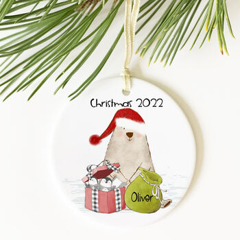 Christmas Bear And Penguins Bauble, 6 of 6