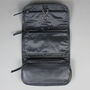 Black Leather Roll Hanging Wash Bag, thumbnail 4 of 7