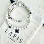 White Howlite 'Daddy And Me' Bracelet Set, thumbnail 2 of 3