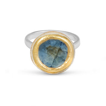 Small Round Blue Reef Adjustable Ring, 5 of 8