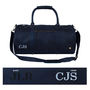 Personalised Leather Classic Duffle In Navy, thumbnail 7 of 10