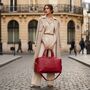Red Leather Holdall, Gym Bag, Travel Bag, thumbnail 2 of 8