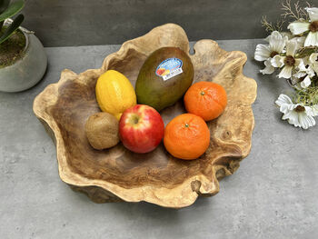 40cm Handmade Wooden Root Bowl – Balinese Gamal Wood, 11 of 12