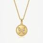 Gold Or Silver Butterfly Coin Necklace, thumbnail 4 of 6