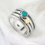 Personalised Sterling Silver Opal Heart Spinner Ring, thumbnail 1 of 8