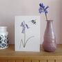 Bluebell And Bee Any Occasion Greetings Card, thumbnail 1 of 8