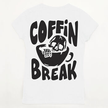 Coffin Break Women's Halloween T Shirt, 4 of 10