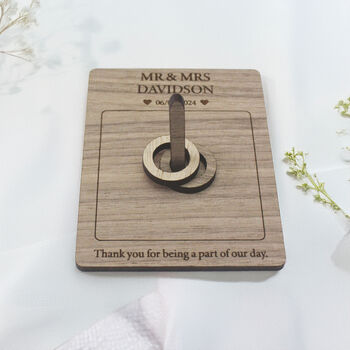 Wedding Games In Walnut And Oak Veneer, 3 of 5