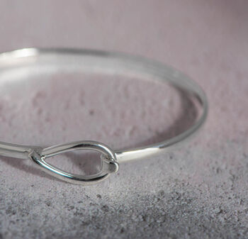 Personalised Small Wrist Silver Bracelet Bangle Gift, 4 of 8