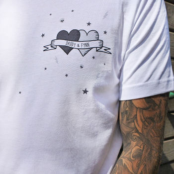 Skulls And Hearts Personalised Tattoo T Shirt, 5 of 7