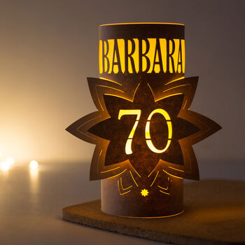 30th Birthday Personalised Star Lantern Centrepiece, 5 of 10