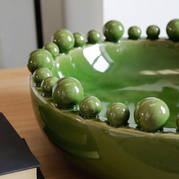 Large Decorative Green Bowl, 2 of 3