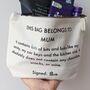 'This Bag Belongs To Mum' Canvas Pouch, thumbnail 2 of 4