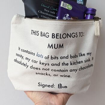 'This Bag Belongs To Mum' Canvas Pouch, 2 of 4