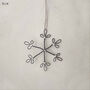 East Of India Rusty Wire Snowflake Decoration Small, thumbnail 1 of 2
