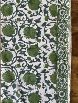 Dining Napkins, Indian Block Print, 18 Inches, 2 of 8
