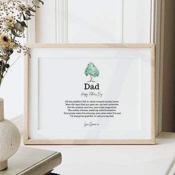 Fathers Day Dad Poem Print, Unframed, 3 of 6