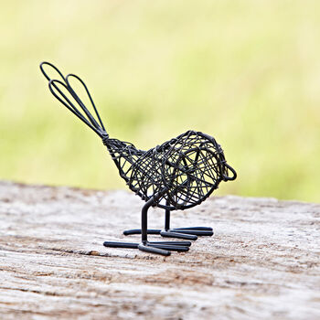 Set Of Three Mini Wire Bird Ornaments, 3 of 5