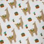 Llama Theme Gift Wrapping Paper Roll Or Folded, thumbnail 2 of 3