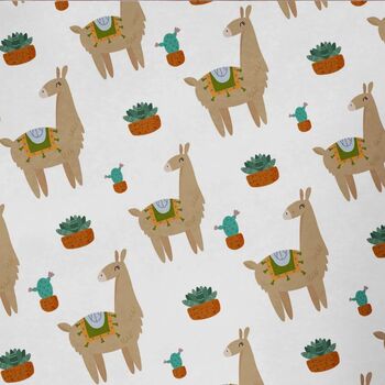 Llama Theme Gift Wrapping Paper Roll Or Folded, 2 of 3