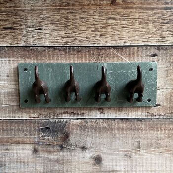 Pair Of Happy Tails Dog Tail Wall Hooks, 3 of 9