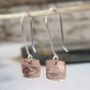 Textured Copper Dangly Earrings, thumbnail 1 of 7