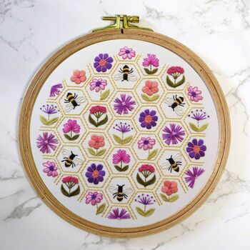 Flower Hive Hand Embroidery Kit, 9 of 12