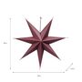 Cotton Paper Christmas Star In Berry Red, thumbnail 2 of 2
